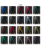 Size M Bright Green Seamless High-Waisted Yoga Pants for Women - Lift Workout Leggings for Running, Gym, and Fitness - 45-Degree Angle