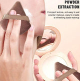 3 * Brown 20 Sets Makeup Sponge Set - Flannel Headband, Crystal Velvet Puffs, Non-Latex Beauty Blenders for Flawless Application - Front View