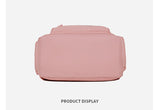 Pink Large Capacity Travel Backpack for Girls - Waterproof School Bag with Detachable Pencil Case - Low Angle
