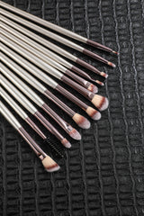 Pink 18-Piece Makeup Brush Set - Professional Synthetic Fiber Brushes with Wooden Handles for Flawless Beauty - Top-Down View