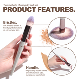 Pink 18-Piece Makeup Brush Set - Professional Synthetic Fiber Brushes with Wooden Handles for Flawless Beauty