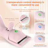 White Heated Eyelash Curler - 3 Temperature Settings, Long-Lasting Curl, Mini Electric Lash Curler - Top-Down View