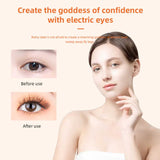 White Heated Eyelash Curler - 3 Temperature Settings, Long-Lasting Curl, Mini Electric Lash Curler - Rear View