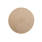 8 Pcs Khaki Woven Round Placemat - Non-Slip, Heat-Resistant Dining Table Mat,  30cm