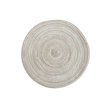8 Pcs Beige Woven Round Placemat - Non-Slip, Heat-Resistant Dining Table Mat, 36cm