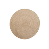 8 Pcs Khaki Woven Round Placemat - Non-Slip, Heat-Resistant Dining Table Mat, 36cm