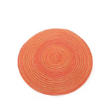 8 Pcs Orange Woven Round Placemat - Non-Slip, Heat-Resistant Dining Table Mat, 36cm
