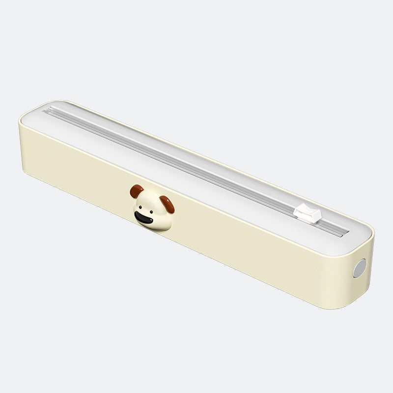 2 Pcs Beige And white Bidirectional Cling Film Cutter - Reusable Wrap Dispenser for Cling Film, Foil, and Parchment, 36x7x5cm (Cling Film Not Included