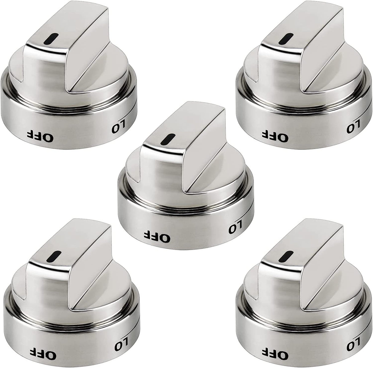 2 Pcs Silver AEZ73453509 Oven Stove Knob Assembly - Stainless Steel Replacement for AEZ72909008, Easy Install & Durable Upgrade