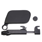 Black Car Side Headrest Pillow for Travel - Adjustable Neck Support Cushion for Rear Seat Comfort and Safety - Front View