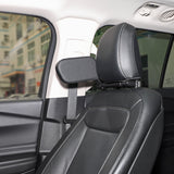 Black Car Side Headrest Pillow for Travel - Adjustable Neck Support Cushion for Rear Seat Comfort and Safety - Top-Down View