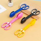 2 Pcs Black Pet Poop Scooper with Long Handle - Durable Plastic Waste Picker for Dogs and Cats - Front View