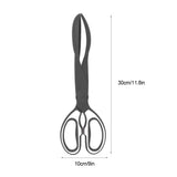 2 Pcs Black Pet Poop Scooper with Long Handle - Durable Plastic Waste Picker for Dogs and Cats - Top-Down View