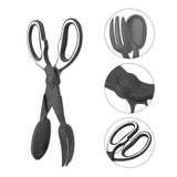 2 Pcs Black Pet Poop Scooper with Long Handle - Durable Plastic Waste Picker for Dogs and Cats - Rear View