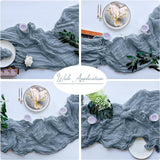 Dark Green Bohemian Gauze Table Runner 2-Pack - Polyester Fabric for Party and Birthday Table Decor - Extra Image
