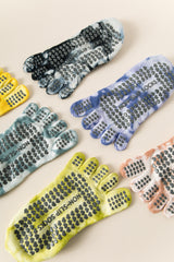 2 pairs Black tie-dye Non-Slip Yoga Socks for Women - Five-Toe Cotton Blend Socks for Pilates and Indoor Sports - Extra Image