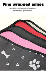 4 Pcs Red Waterproof Pet Car Seat Cover - Scratch-Resistant Oxford Cloth for Dogs and Cats (106 x 49 cm)
