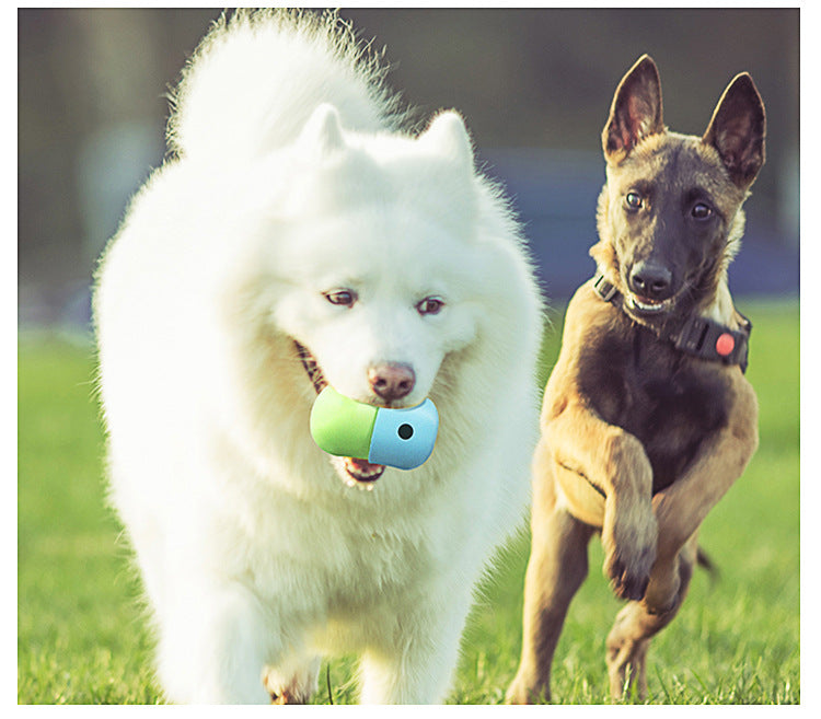 2 Pcs Light Green And Green Interactive Pet Treat Dispensing Ball - Food-Grade Silicone Rolling Toy for Dogs with 1.5 cm Leakage Hole