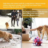 Yellow Ball And Colorful Strips Of Fabric Interactive Pet Snuffle Ball - Treat-Dispensing Toy for Dogs and Cats, 20 cm TPR and Felt Fabric for Mental Stimulation - Close-Up Angle