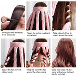 Blue Heatless Octopus Hair Curlers 2-Pack - 50cm Soft Fabric Curling Rods for Effortless, Damage-Free Curls - Rear View