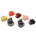 Green Mini Jewelry Pouch - Compact PU Leather Coin Purse for Earrings, Rings, and Necklaces, 6.5x5x3.5cm
