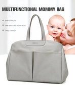 Size Large Dark Blue Stylish Multi-Function Diaper Bag - Insulated Tote with Shoulder Strap for Baby Essentials