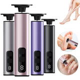 Grey Rechargeable Electric Foot File with 9 Speed Settings - Callus Remover for Smooth Feet - Front View