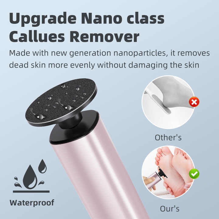 Black Rechargeable Electric Foot File with 9 Speed Settings - Callus Remover for Smooth Feet