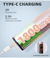 Black Rechargeable Electric Foot File with 9 Speed Settings - Callus Remover for Smooth Feet - Extra Image