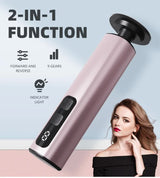 Purple Rechargeable Electric Foot File with 9 Speed Settings - Callus Remover for Smooth Feet - Low Angle