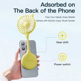 2 Pcs Blue Portable USB Mini Fan with Suction Cup - 360-Degree Adjustable Foldable Desktop Fan with 3 Speed Settings - Front View