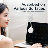 2 Pcs Pink Portable USB Mini Fan with Suction Cup - 360-Degree Adjustable Foldable Desktop Fan with 3 Speed Settings - Top-Down View