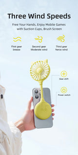 2 Pcs Pink Portable USB Mini Fan with Suction Cup - 360-Degree Adjustable Foldable Desktop Fan with 3 Speed Settings - Low Angle