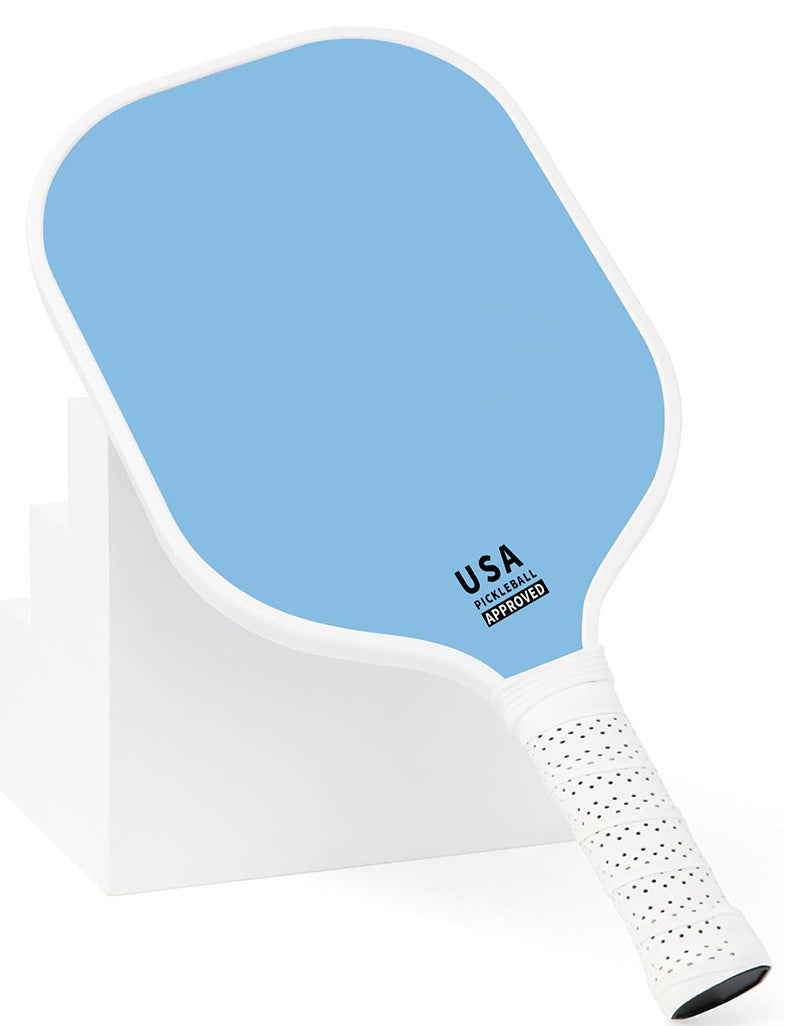 Light Green Fiberglass Pickleball Paddle - Lightweight 215g with Anti-Slip TPU Grip for Outdoor Sports