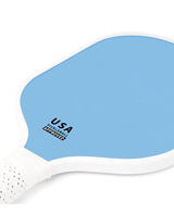 Light Green Fiberglass Pickleball Paddle - Lightweight 215g with Anti-Slip TPU Grip for Outdoor Sports - Rear View