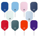 Red Fiberglass Pickleball Paddle Set - 2 Minimalist Paddles, 4 Balls, and Carry Bag for Outdoor Play - Front View