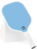 Red Fiberglass Pickleball Paddle Set - 2 Minimalist Paddles, 4 Balls, and Carry Bag for Outdoor Play - 45-Degree Angle