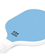 Red Fiberglass Pickleball Paddle Set - 2 Minimalist Paddles, 4 Balls, and Carry Bag for Outdoor Play - Rear View