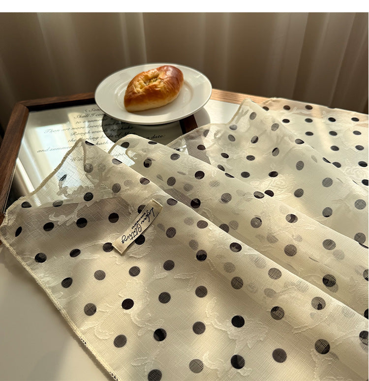 Style 11 Dark Grey Versatile Patterned Square Scarf | 65x65cm Lightweight Polyester Neckerchief Headband | Vintage Polka Dot & Floral