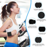Black Adjustable Silicone Wrist & Ankle Weights - 2lb Pair (900g) | Comfortable Fitness Resistance Bands for Workout, Running, Training - Top-Down View