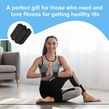 Black Adjustable Silicone Wrist & Ankle Weights - 2lb Pair (900g) | Comfortable Fitness Resistance Bands for Workout, Running, Training