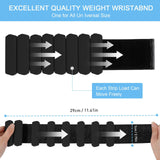 White Adjustable Silicone Wrist & Ankle Weights - 2lb Pair (900g) | Comfortable Fitness Resistance Bands for Workout, Running, Training - Side View