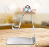 2 Pcs Pink Foldable Aluminum Alloy Phone & Tablet Stand - Adjustable Portable Desktop Holder - Top-Down View