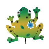 Green Frog Pattern Charming Metal Garden Stakes | Welcome Yard & Lawn Decor - Extra Image