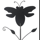 Colorful Butterfly Pattern Charming Metal Garden Stakes | Welcome Yard & Lawn Decor - Close-Up Angle