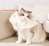 2 Pcs Size L Beige Comfortable Pet Recovery Collar | Waterproof Anti-Lick Collar for Cats & Dogs - Side View
