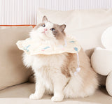 2 Pcs Size L Beige Comfortable Pet Recovery Collar | Waterproof Anti-Lick Collar for Cats & Dogs - Top-Down View