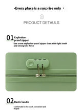 Khaki Compact 18-Inch Carry-On Suitcase | Lightweight ABS Hardside Spinner Luggage - Close-Up Angle