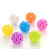 2 Tubes Red Outdoor Pickleball Balls 4-Pack - Durable 40-Hole Design with Carry Tube(8 balls in total) - Top-Down View
