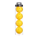 2 Tubes Yellow Outdoor Pickleball Balls 4-Pack - Durable 40-Hole Design with Carry Tube(8 balls in total)